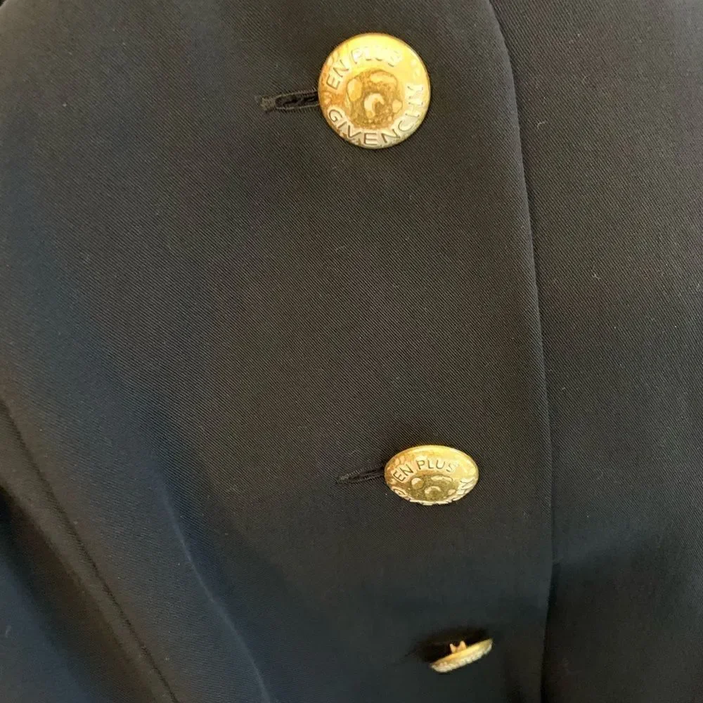 GIVENCHY EN PLUS Navy Button Down Dress - Picture 7 of 10